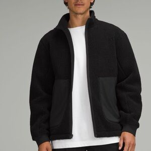 Lululemonm High Pile fleece full zip jacket navy blue xl